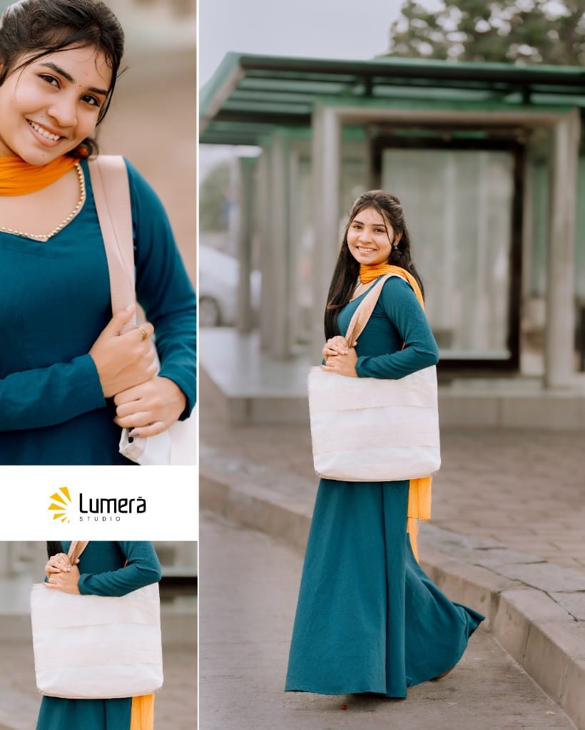 Woman photographed during a natural lifestyle portrait session on the streets of Colombo by Lumera Studio.
